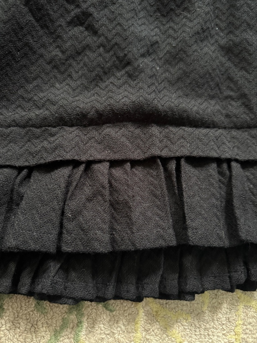 Tulle wool blend witchy Gothic short crimson lined dress m - Picture 4 of 8